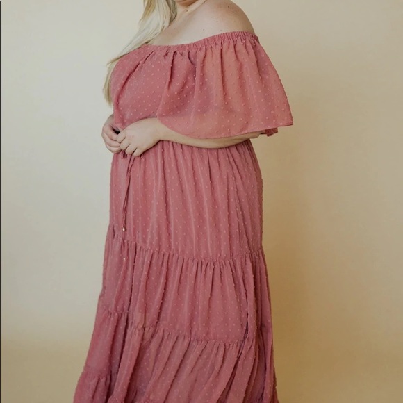 Baltic Born Mauve Swiss Dot Maternity Dress Large - Picture 6 of 12